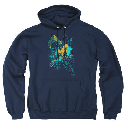 Aquaman Movie Make A Splash Mens Hoodie Navy