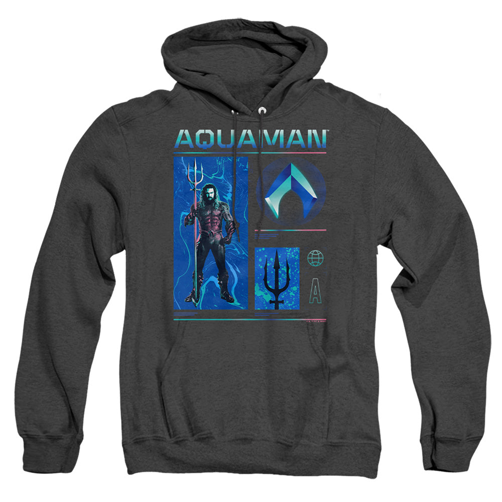 Aquaman And The Lost Kingdom Aquaman Stats Heather Mens Hoodie Black