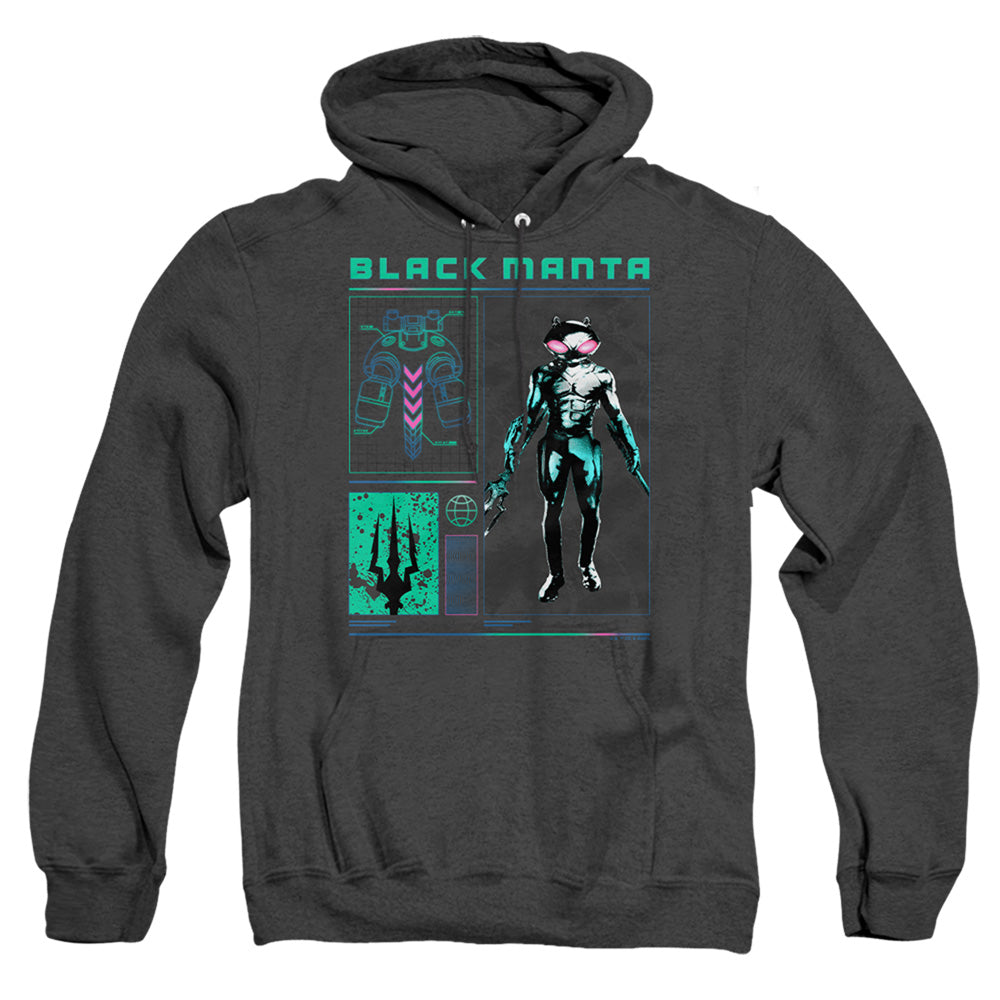 Aquaman And The Lost Kingdom Black Manta Stats Heather Mens Hoodie Black