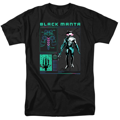 Aquaman And The Lost Kingdom Black Manta Stats Mens T Shirt Black