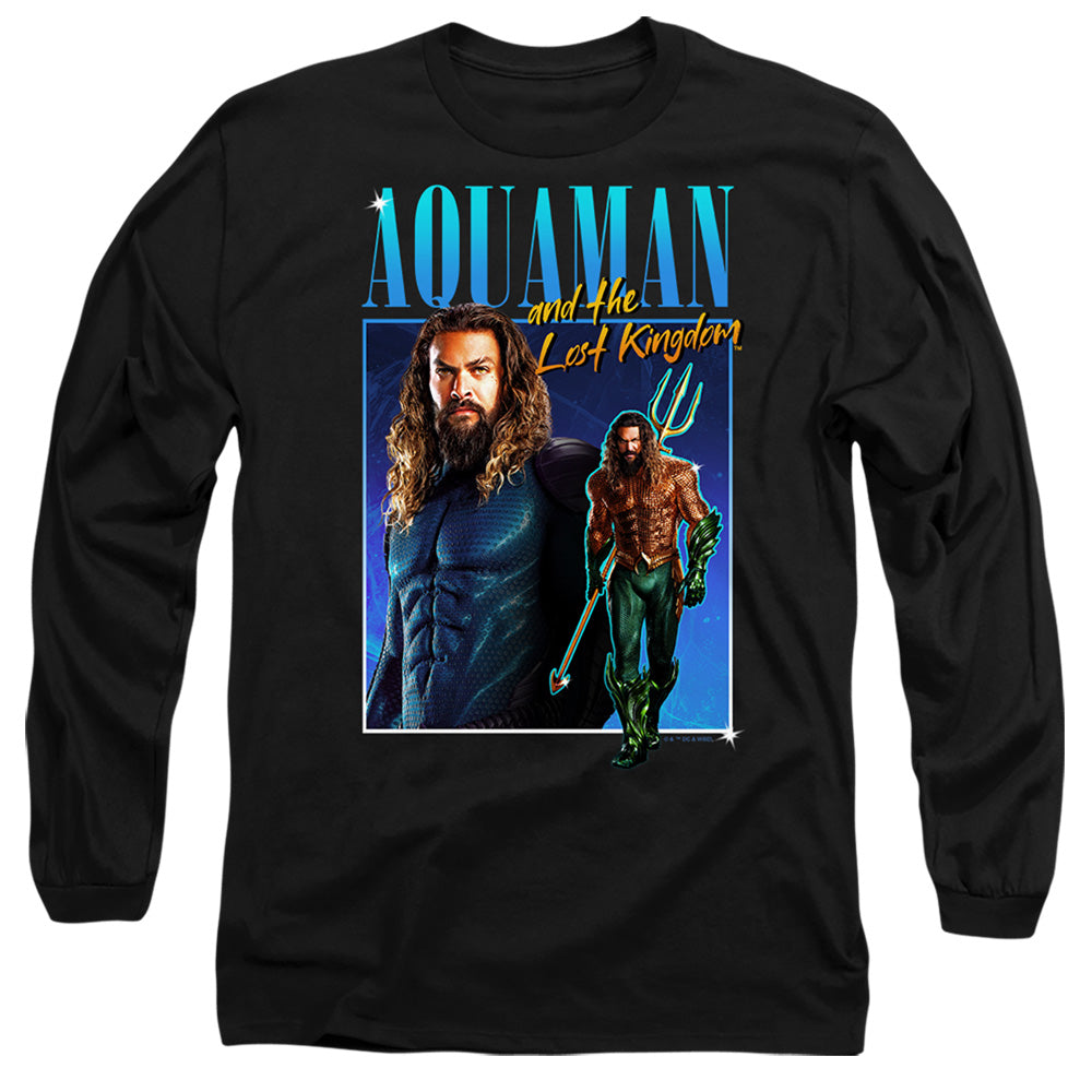 Aquaman And The Lost Kingdom 90'S Style Aquaman Mens Long Sleeve Shirt Black