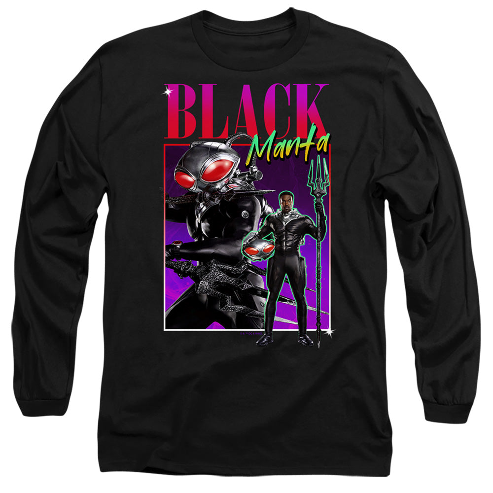 Aquaman And The Lost Kingdom 90'S Style Black Manta Mens Long Sleeve Shirt Black