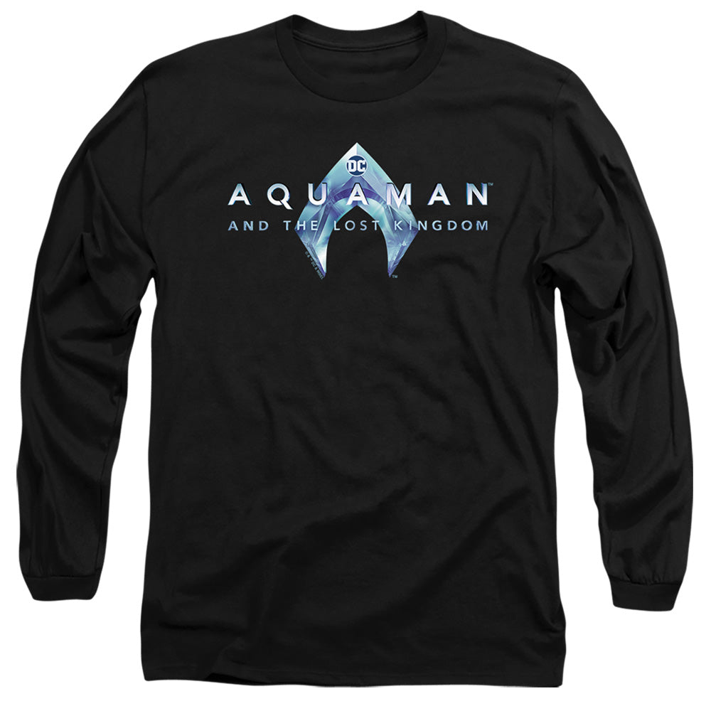 Aquaman And The Lost Kingdom Logo Mens Long Sleeve Shirt Black