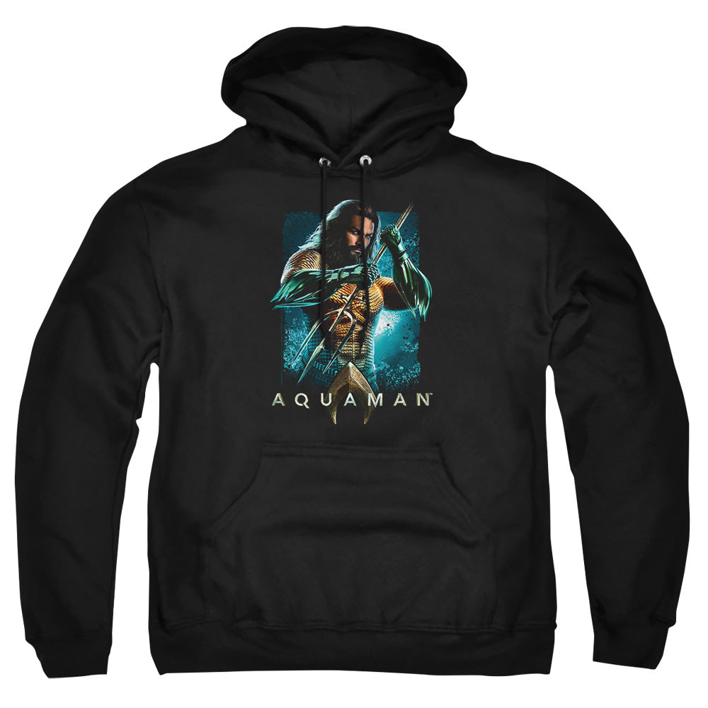 Aquaman Movie Trident Mens Hoodie Black