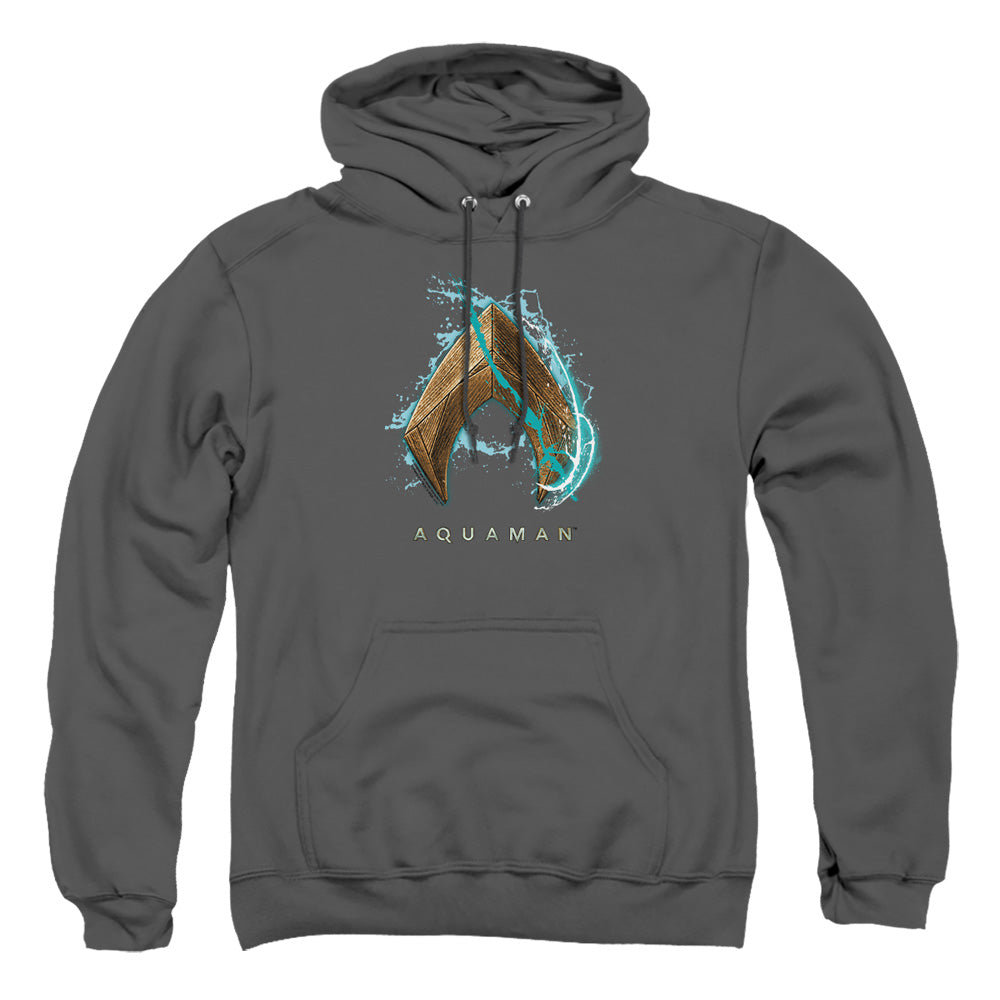 Aquaman Movie Water Shield Mens Hoodie Charcoal