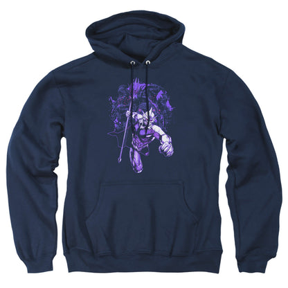 Aquaman Movie Evil Doers Mens Hoodie Navy