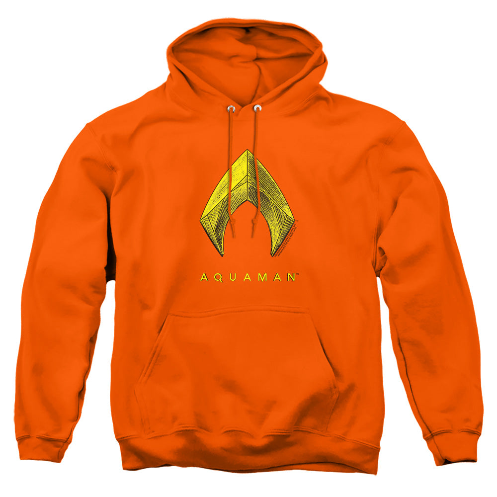 Aquaman Movie Aquaman Logo Mens Hoodie Orange
