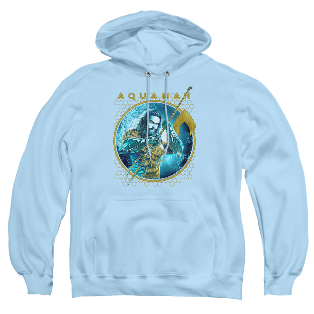 Aquaman Movie Trident Of Neptune Mens Hoodie Light Blue