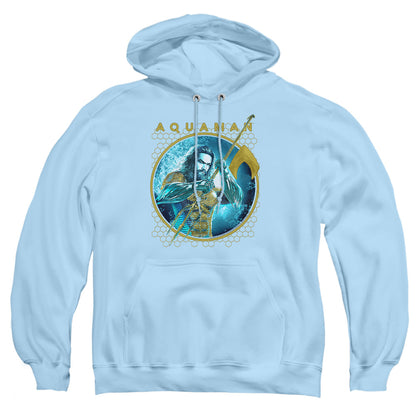 Aquaman Movie Trident Of Neptune Mens Hoodie Light Blue