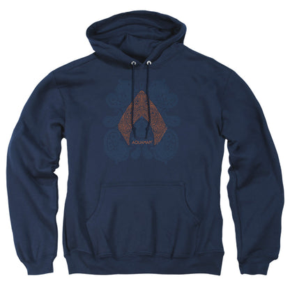 Aquaman Movie Aqua Paisley Mens Hoodie Navy