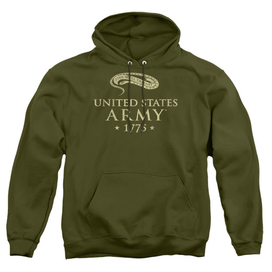 Army Well Defend Mens Hoodie Military Green