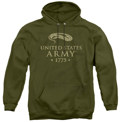 Army Well Defend Mens Hoodie Military Green