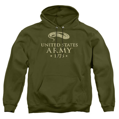 Army Well Defend Mens Hoodie Military Green