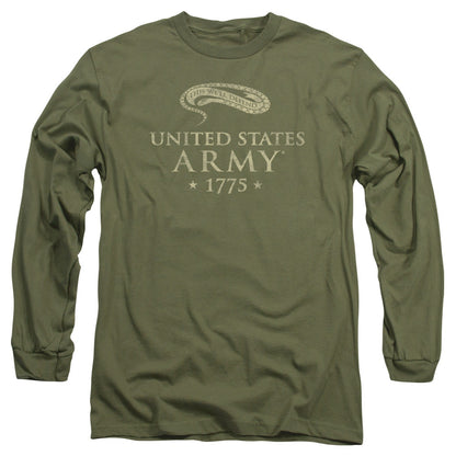 Army Well Defend Mens Long Sleeve Shirt Military Green