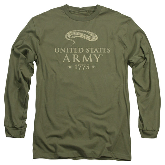 Army Well Defend Mens Long Sleeve Shirt Military Green