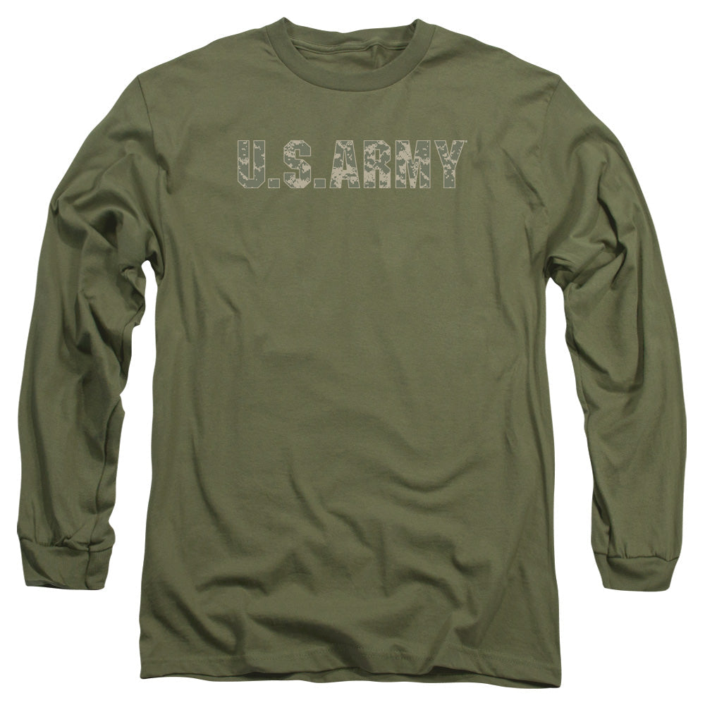 Army Camo Mens Long Sleeve Shirt Military Green