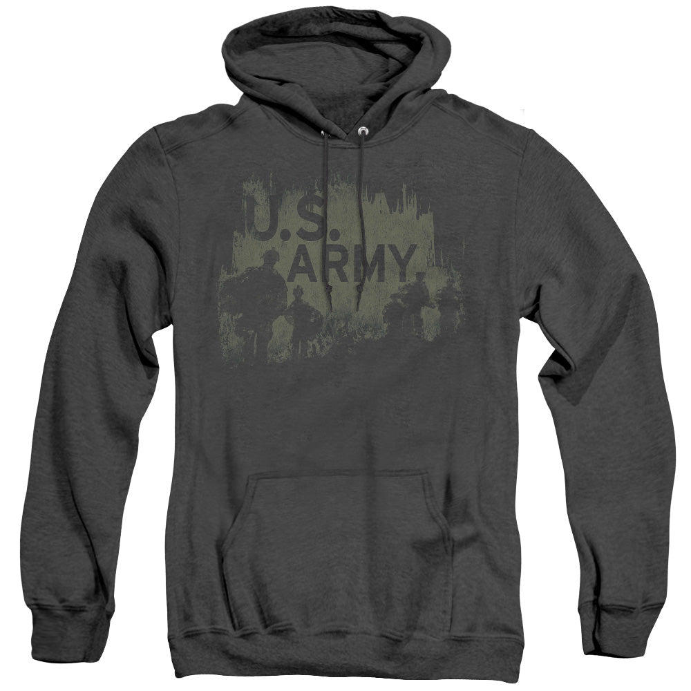 Army Soldiers Heather Mens Hoodie Black