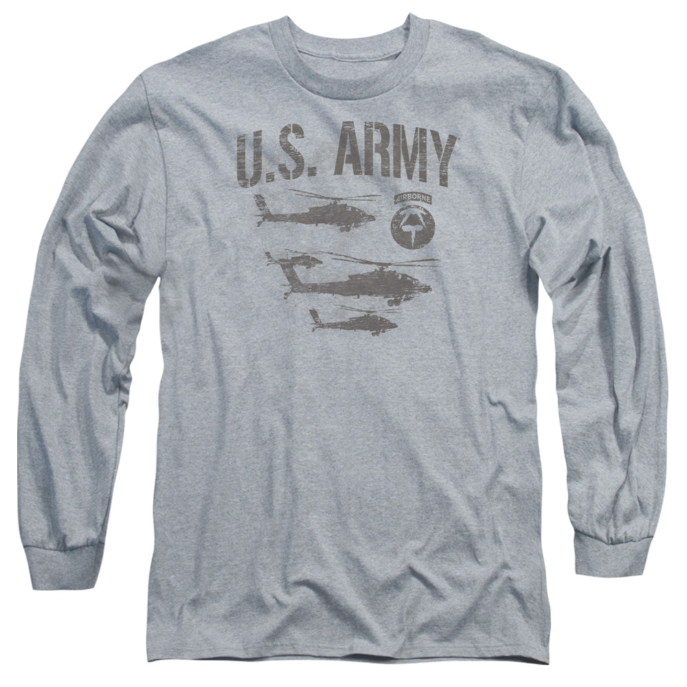 Army Airborne Mens Long Sleeve Shirt Athletic Heather
