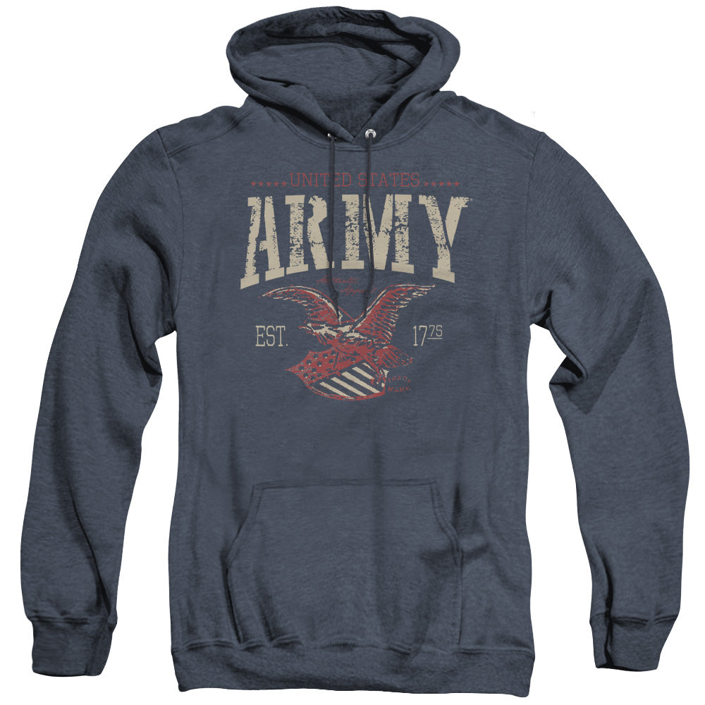 Army Arch Heather Mens Hoodie Navy Blue
