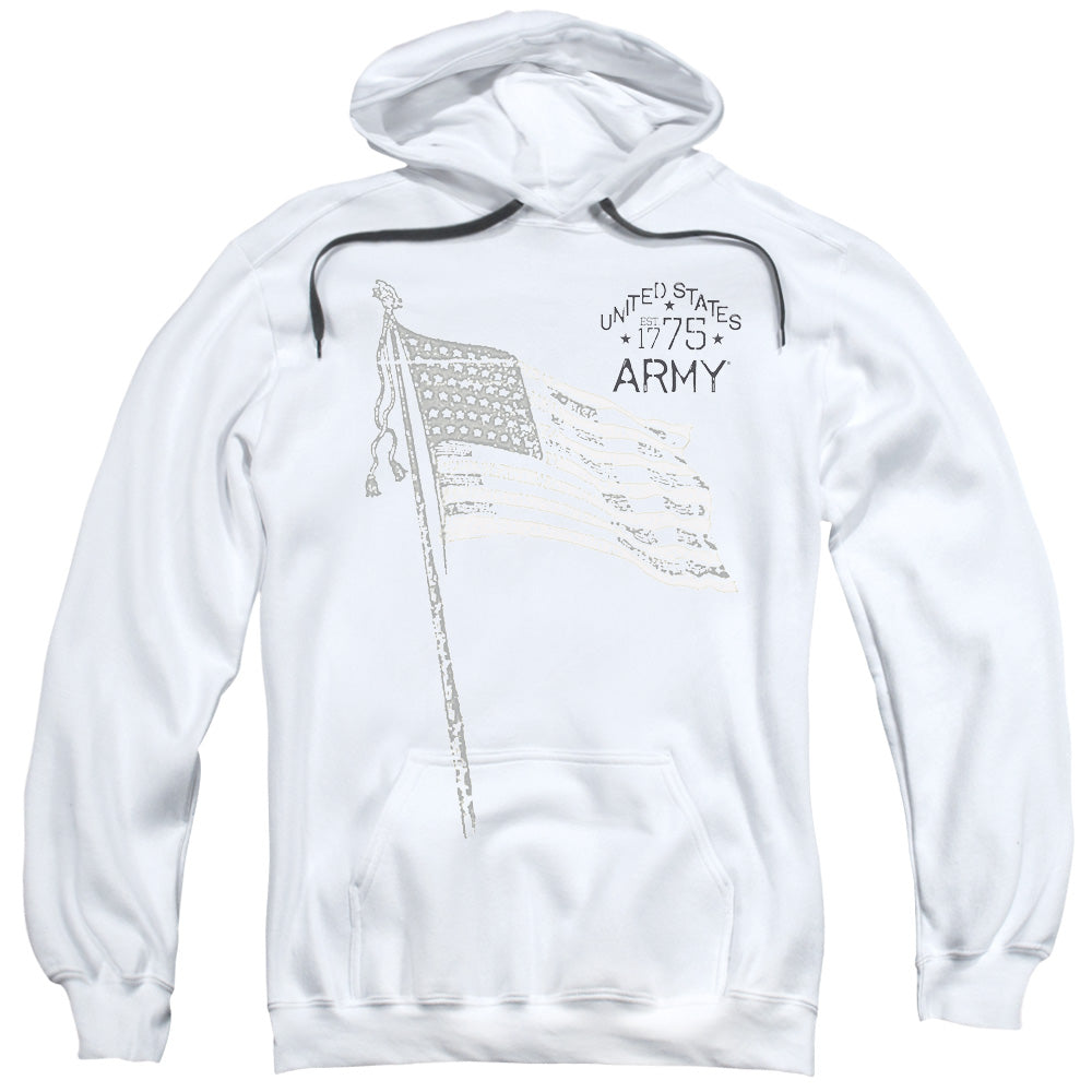 Army Tristar Mens Hoodie White
