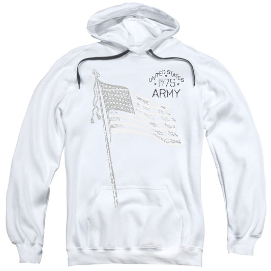 Army Tristar Mens Hoodie White
