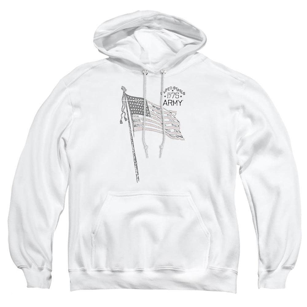 Army Tristar Mens Hoodie White