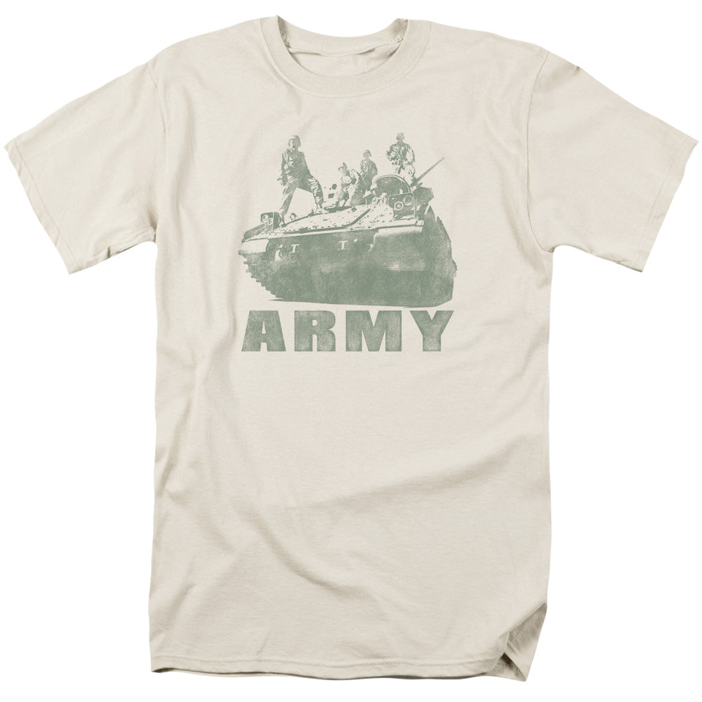 Army Tank Mens T Shirt Cream