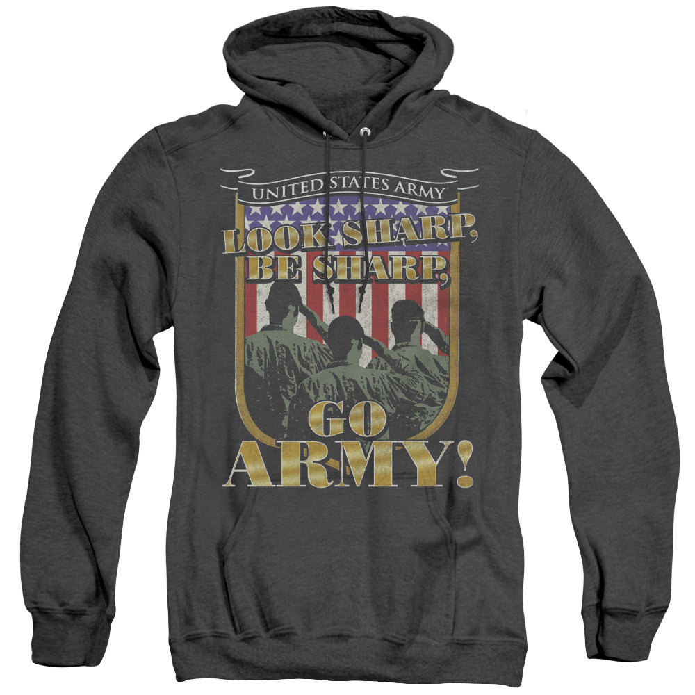 Army Go Army Heather Mens Hoodie Black