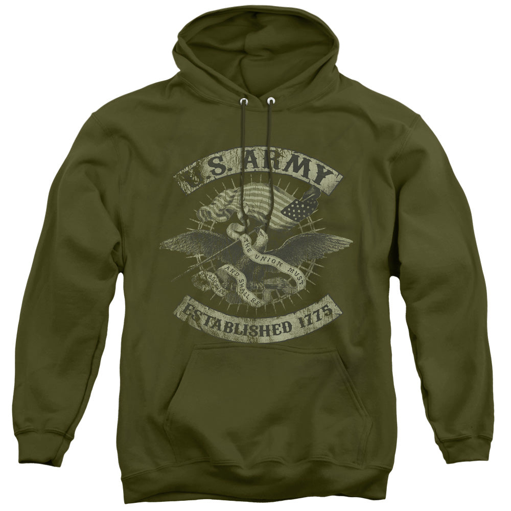 Army Union Eagle Mens Hoodie Military Green