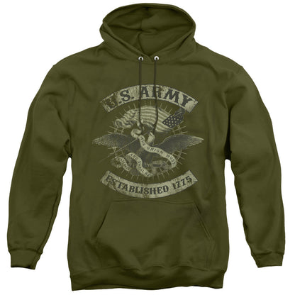 Army Union Eagle Mens Hoodie Military Green