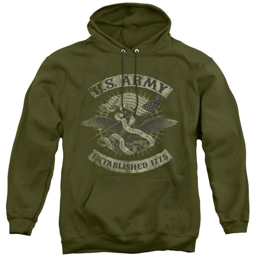 Army Union Eagle Mens Hoodie Military Green