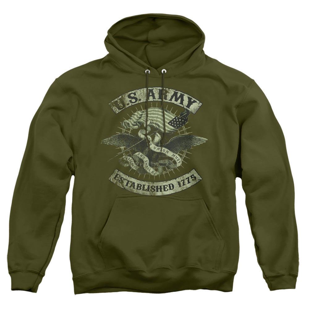 Army Union Eagle Mens Hoodie Military Green