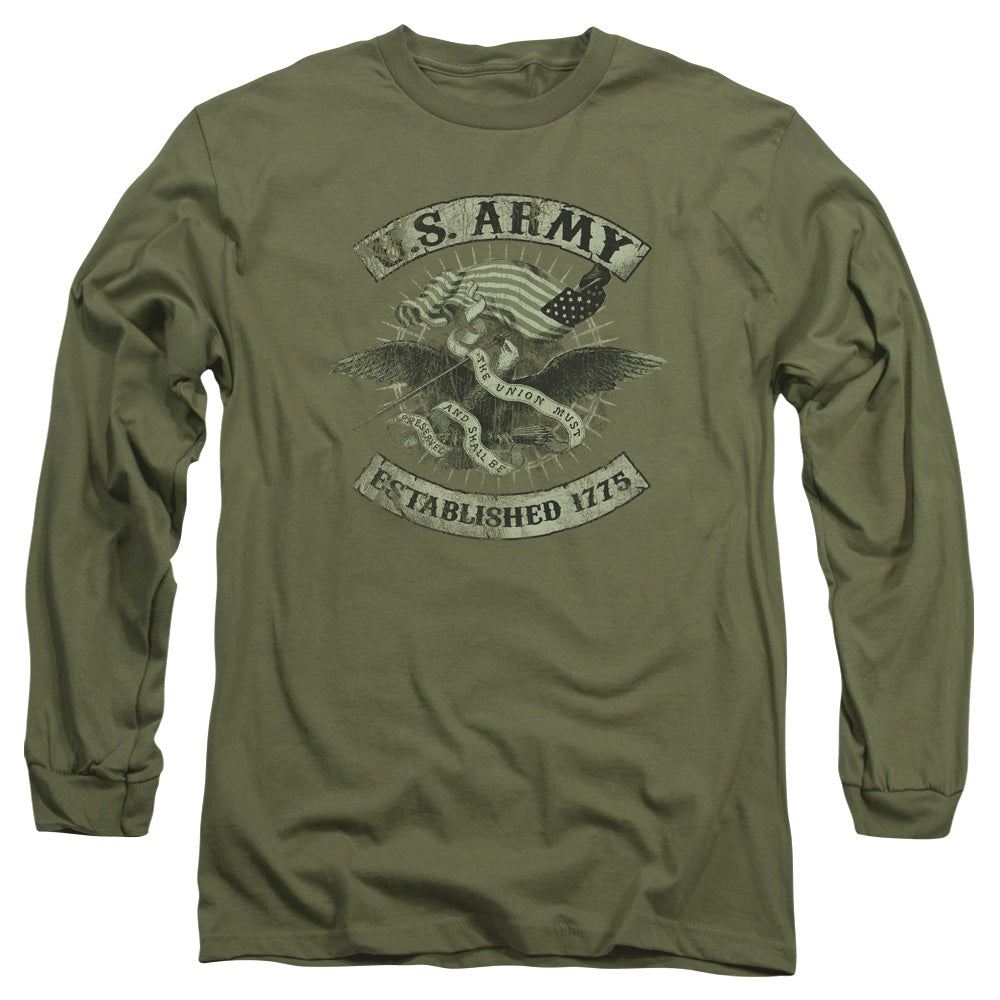 Army Union Eagle Mens Long Sleeve Shirt Military Green