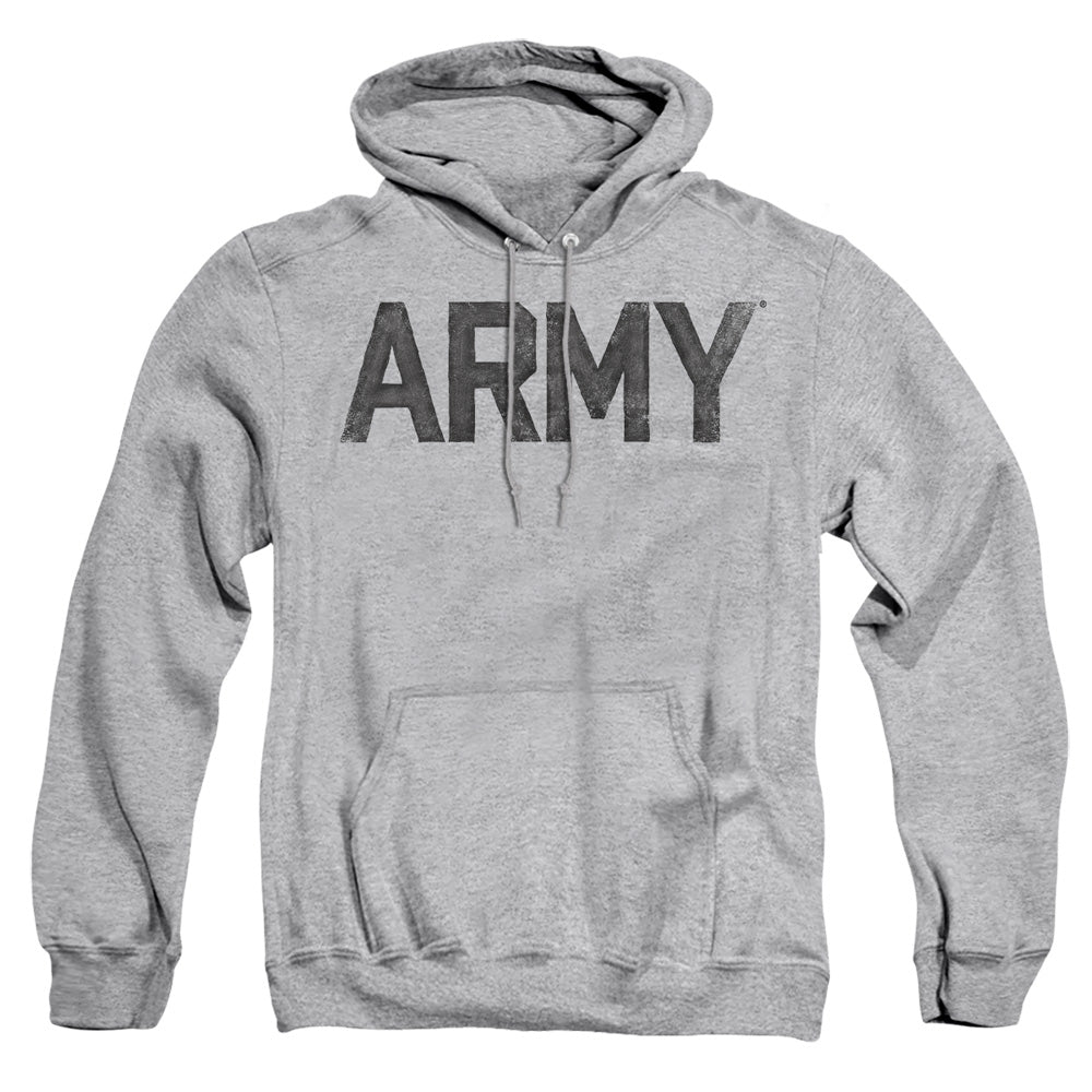 Army Star Mens Hoodie Athletic Heather