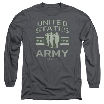 Army United States Army Mens Long Sleeve Shirt Charcoal