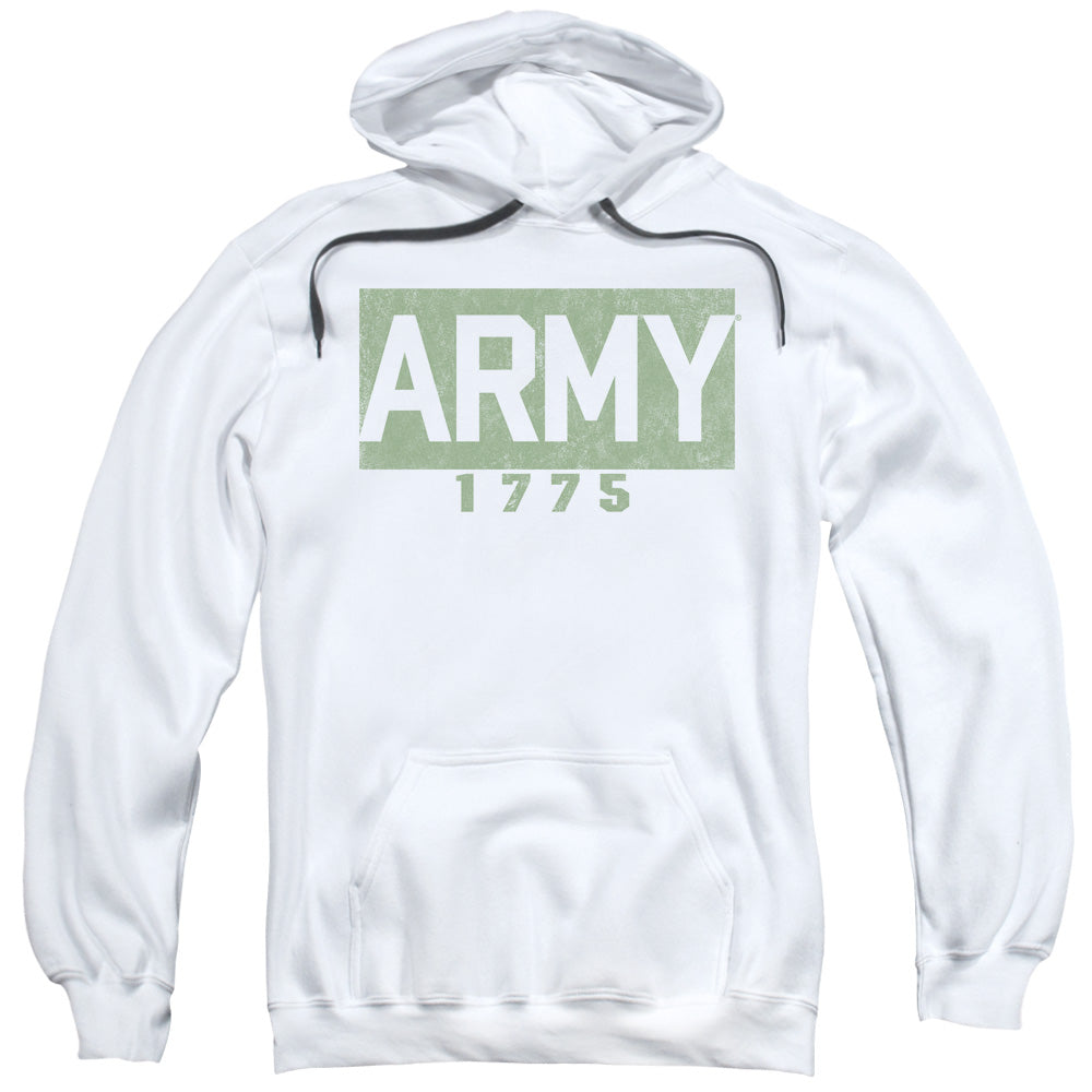 Army Block Mens Hoodie White
