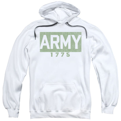 Army Block Mens Hoodie White
