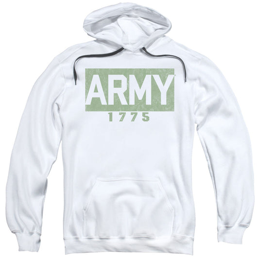 Army Block Mens Hoodie White