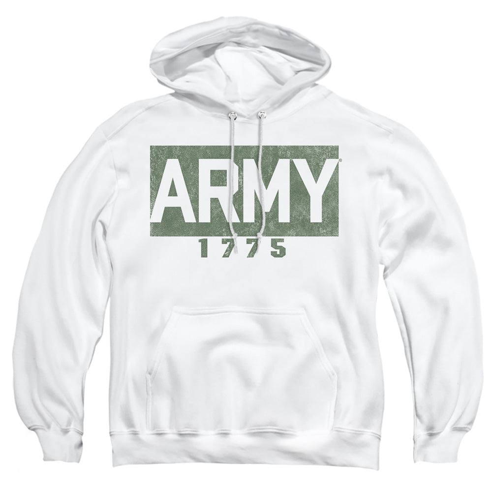 Army Block Mens Hoodie White