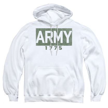 Army Block Mens Hoodie White
