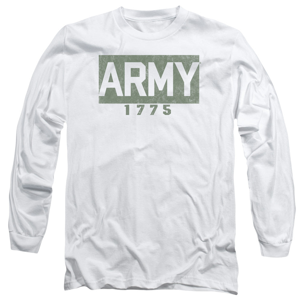 Army Block Mens Long Sleeve Shirt White