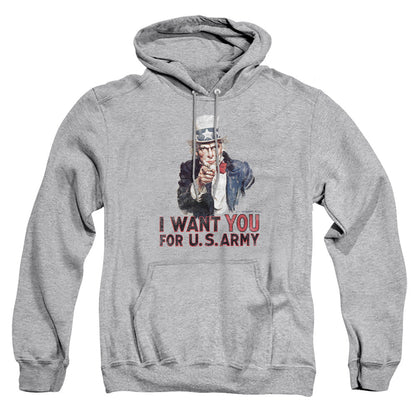 Army I Want You Mens Hoodie Athletic Heather