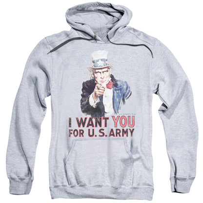 Army I Want You Mens Hoodie Athletic Heather