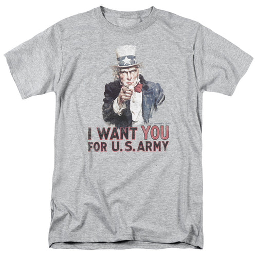 Army I Want You Mens T Shirt Athletic Heather