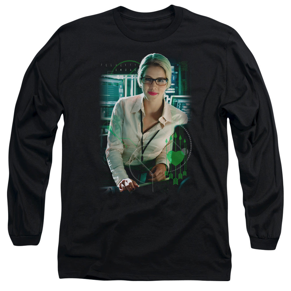 Arrow Felicity Smoak Mens Long Sleeve Shirt Black