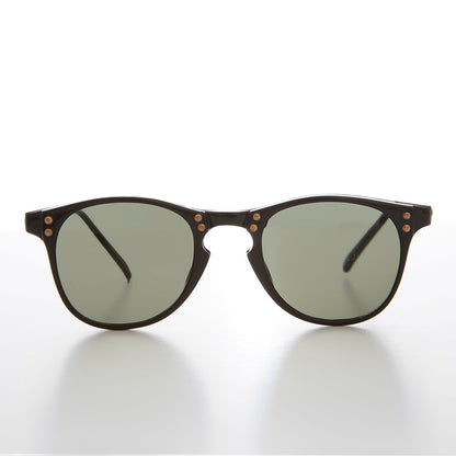 Classic Hipster Mid Century Sunglass with Rivets - Ash