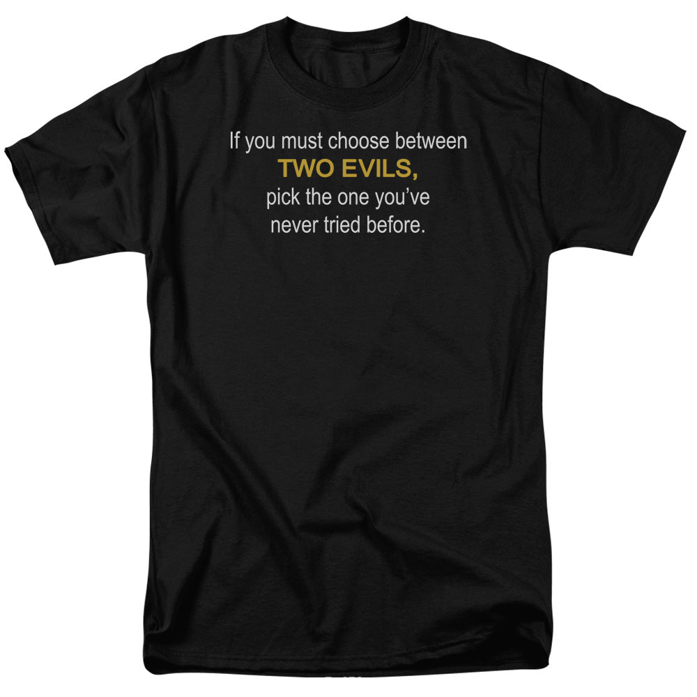 Two Evils Mens T Shirt Black