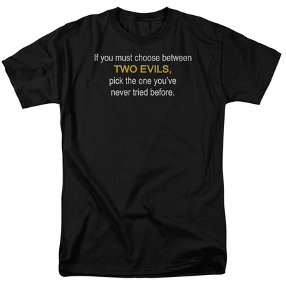 Two Evils Mens T Shirt Black