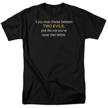Load image into Gallery viewer, Two Evils Mens T Shirt Black
