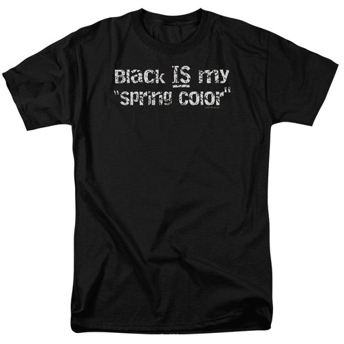 Black Spring Color Mens T Shirt Black